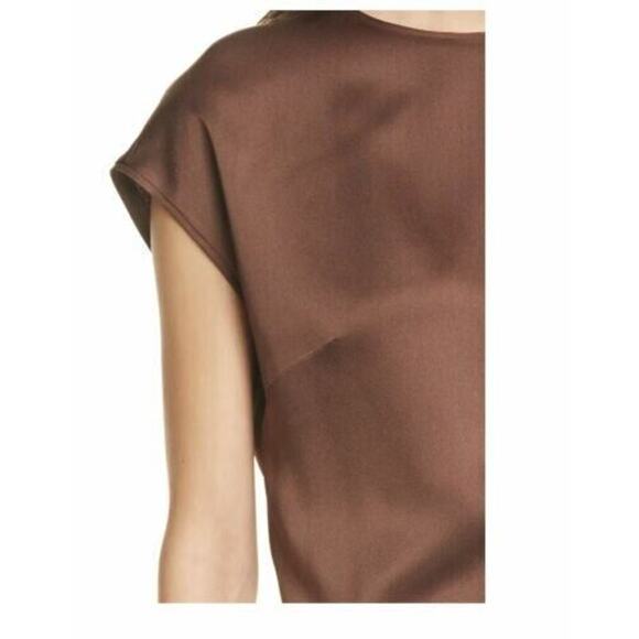 Seventy Venezia Women's Seventy Cady Satin Top in Chocolate Size 2US MSRP $199 - Picture 4 of 6